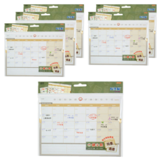 N次貼 可再貼行事曆 月曆+週曆 2款, 彩色, 6本