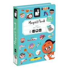 Janod 磁鐵遊戲書 奧運小百科, 1盒, 48枚磁貼、16張造型圖卡