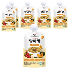 짱죽 맛있는 이유식 맘마짱 8개월부터 1P, 혼합맛(한우/단호박), 120g, 6개