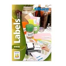 ALLBARN LABEL 標籤紙 雷射噴墨專用 1 x 2 AL002 白色, 100張, 2格