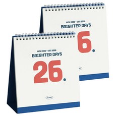 ICONIC 2026 方形桌曆 辦公桌日曆, 2個, 混合色