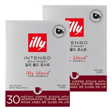 illy 意利 深焙阿拉比卡即溶咖啡粉隨身包, 1.6g, 30條, 2盒
