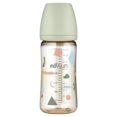MOYUUM 韓國 PPSU 設計款 寬口奶瓶, 0歲以上適用, 飄飄雲款, 270ml, 安全材質, 1個