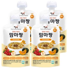 짱죽 맛있는 이유식 맘마짱 8개월부터 1P, 혼합맛(한우/단호박), 120g, 4개