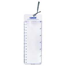 CARSON 卡薾紳 Mark 書籤放大鏡 3倍放大 公分/吋量尺 軟式書籤設計, Clear, 1個