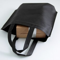 부직포 핸드 쇼핑백, 블랙, 10개