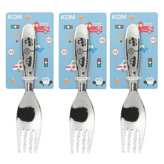 KOM 童趣系列 316不鏽鋼兒童叉, 汽車, 兒童叉, 3個