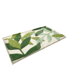 ANTIAN 家用浴室防滑毛絨吸水地墊, 1個, 青舞飛揚 綠色