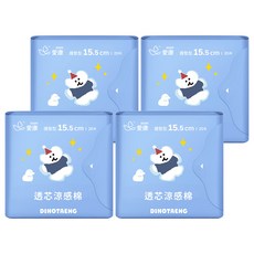 icon 愛康 透芯涼感棉護墊 DINOTAENG特別款 4包 15.5cm 呵護私密肌膚, 20片