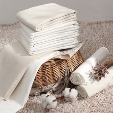 30支水洗棉布料, 白色