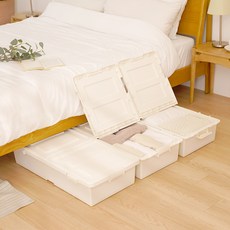라이피스트 국내 제조 트레인 언더베드 리빙박스, 아이보리, 3개