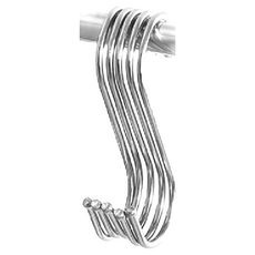 葉子小舖 S型掛鉤 金屬材質 尺寸5.5 x 9.4cm, 銀色, 30個