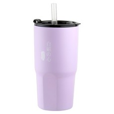 WOKY 沃廚 台灣公司貨 內瓷外鋼瓷王究極激凍杯 附環保矽膠吸管, 紫色, 900ml, 1個