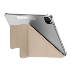 SwitchEasy 魚骨牌 Origami iPad 全方位支架透明保護套, iPad Pro11/Air 10.9/11, 奶茶色, 1個