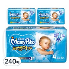 마미포코 꿀잠 썸머 팬티형 기저귀 남여공용, 4단계, 240매