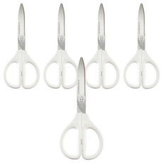 KOKUYO SAXA 空氣彈力剪刀 不沾黏輕量版, 白色, 5個