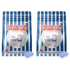 I&US 小蘇打 粉碎鹽 洗碗機洗滌劑 50入, 2個, 400g