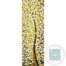 ARTJOY DIY寶石十字繡畫布款三件組, 黃金花樹, 1套