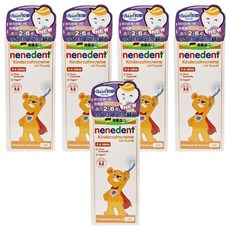 nenedent 木糖醇兒童牙膏，綜合水果口味，含氟量1000ppm，適用於2-6歲, 50ml, 5條