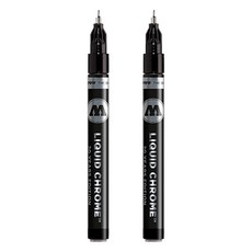 MOLOTOW 液態鍍鉻麥克筆 1mm, 1色, 2個