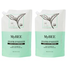MyBEE 孩童衣物嫩芽柔軟精補充包 蘋果花香, 1.2L, 2個