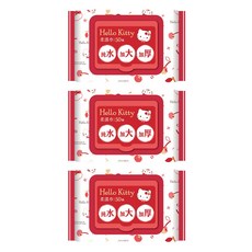 Hello Kitty 凱蒂貓 加大加厚純水柔濕巾(加蓋), 1入, 3包