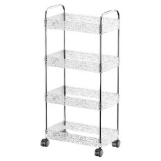 妃妃嚴選 收納推車 四層 象牙白 多功能置物架