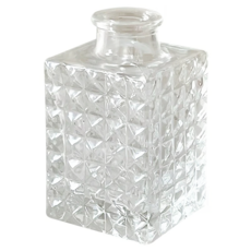 空氣選物 復古浮雕玻璃花瓶, 透明色, 1個