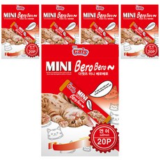 더캣츠 고양이 미니 베로베로 파우치 20개입, 연어, 200g, 5개