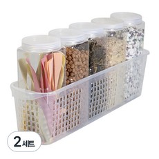 실리쿡 국내 제조 사각롱트레이소 정리수납함, 2세트, 사각 1호 5p + 롱트레이 소