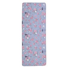 kUSUgURU JAPAN 日本眼鏡貓 Cat Rose Garden黑貓君系列 乾濕兩用紗布毛巾, 藍色, 1條