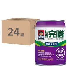 QUAKER 桂格 完膳 100鉻糖尿病 無糖配方, 250ml, 24罐