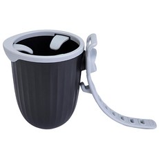 Chubby Papa推車水杯架 手機杯架 矽膠+PP材質, 灰帶黑架, 1個