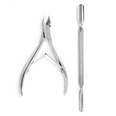 REAL PICKY 死皮鉗 + 推棒 圓頭型套組, 1套, 單一顏色