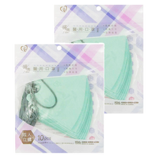 MITENXIN 天心生醫 3D成人立體莫蘭迪口罩 135 x 88mm, 碧綠色, 10片, 2包