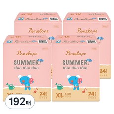Penelope Thin Thin Thin夏季涼爽黏貼型尿布, 第5階段, 192片