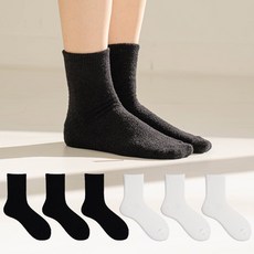 삭스팩토리 여성용 부드럽고 따뜻한 중목 수면 양말 6켤레 세트
