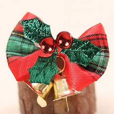 indi.k 格紋鈴鐺成品蝴蝶結 迷你, 50個, 混合色