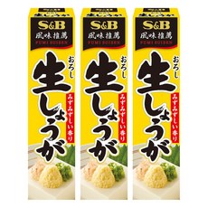 S&B 愛思必 生薑醬 40g 日式料理調味 新鮮研磨 去除腥味 方便攜帶 無添加, 3個