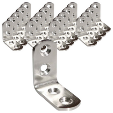 EMPIRE 補強五金 不鏽鋼L型角鐵支架, 單色, 20個