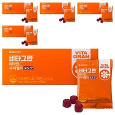 維他命C軟糖 葡萄口味 15包入, 180g, 5盒