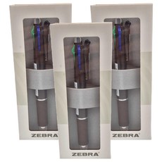ZEBRA 斑馬牌 四色五合一 多功能原子筆, 褐色, 3支