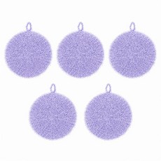 泡泡麵包壓克力菜瓜布, 5個, 1入, 紫色