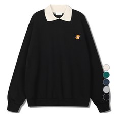 ILLUSO 男款雙面棉快樂柴犬Logo雙色寬鬆大學T