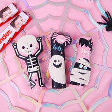 indi.k 萬聖節粉紅巧克力裝飾紙 小 混合 72入, 混合顏色, 1套