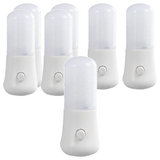 按壓開關小夜燈 7個一套, 優雅白