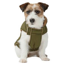 PEHOM 雙面寵物外套背心 (綠棕)XL 時尚百搭 柔軟舒適保暖, 1入