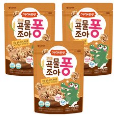 아이배냇 꼬마곡물조아퐁 과자, 곡물맛, 30g, 3개