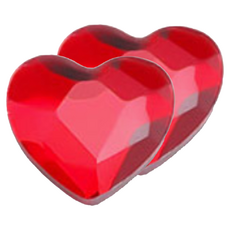 愛心美甲貼鑽 KD_11, 紅色 (01), 2組