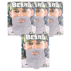 PARTYHAE 鬍鬚, 灰色, 4個